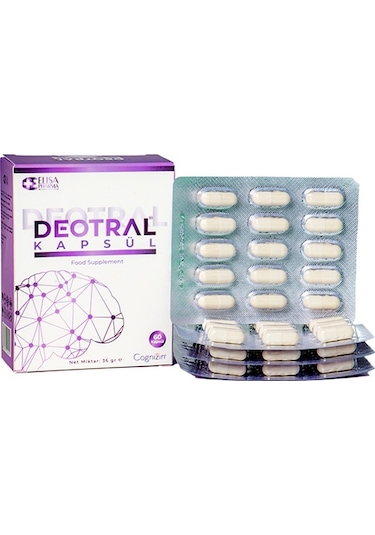 Deotral Sitikolin Fosfatidilserin Folik Asit B Vitamini İçeren Takviye Edici Gıda 60 Kapsül