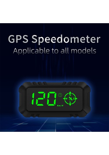 Wezone G7 Gps Araba Yüksek Görünürlük Gösterici - Hız, Yol Mesafesi, Yön, Uydu Sayısı, Aşırı Hız Ve Yorgunluk Alarmı, Otomatik Parlaklık Regülasyonu