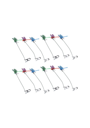 Suofeng 12 Adet Pvc Yapım 3d Yalan Ejderha Çubuğu Klampları - At Sineklerini Kovmak İçin Bahçe Ve Balkon Dekorasyonu