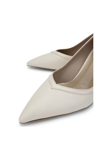 Tamer Tanca Kadın Vegan Bej Topuklu Ayakkabı 1073 3033 Bn Ayk Sk24-25 Bej Cılt Bej