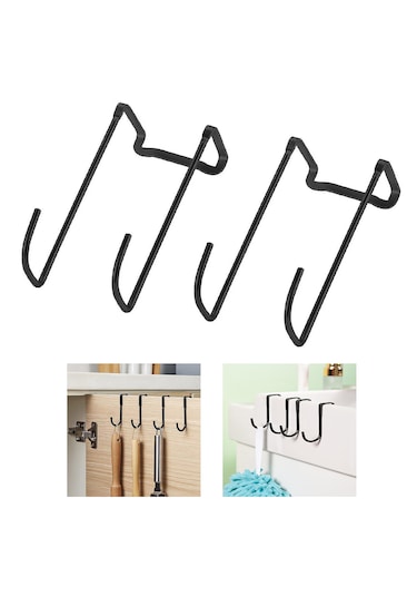 Paslanmaz Çelik Banyo İçin Askılık L Model -al4839 2 Adet Siyah