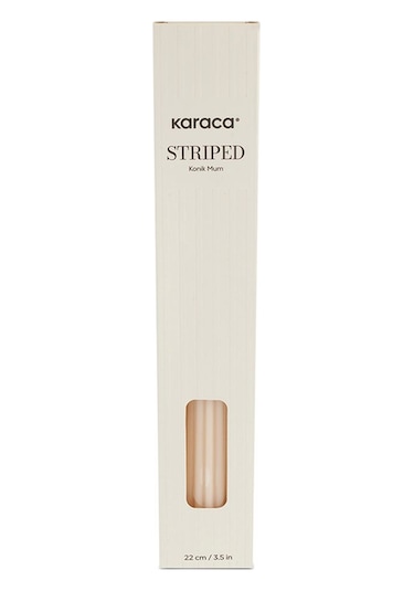 Karaca Striped Konik Mum Bej