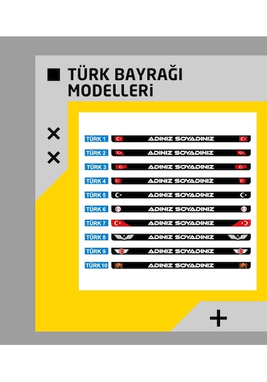 Kişiye Özel Plakalık 2 Adet + Numaratik Numaratör