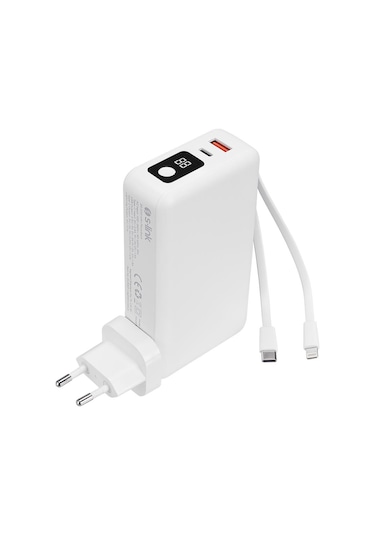 S-Link G225 20000 mAh 5 W Lightning + Type-C Kablolu Powerbank Beyaz