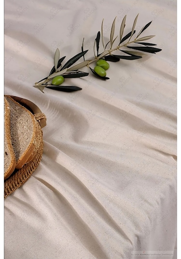 Pamuklu Organik Ham Keten Masa Örtüsü, Lüks Tasarım, Şık Görünüm