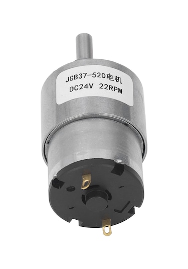 Jeemson Alüminyum Kasa Bakır Bobinli Worm Gear Motor, Dc 24v 22rpm, Otomatik Kilitleme, Düşük Gürültü, Yüksek Tork, Ev Ve Ofis Otomasyonu İçin