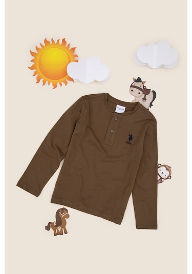 U.s. Polo Assn. Erkek Çocuk Haki Sweatshirt 50297420-vr027 Haki