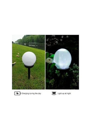 Tongxida 2 Adet Güneş Enerjili Led Çimen Lambası - Çevresel, Su Geçirmez, Bahçe/çatı İçin Beyaz Işık, 8-10 Saat Süre