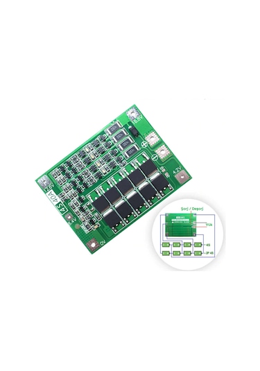 4S 40A Bms 18650 16 8V Lityum Pil Şarj Modülü Balans Versiyon