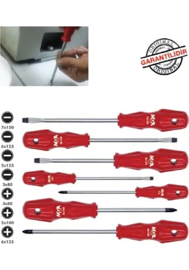 Mega Tornavida Seti 7 Parça Karışık