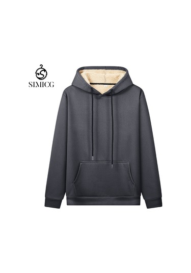 Sonbahar Ve Kış İçin Erkek Kapüşonlu Sweatshirt Gri