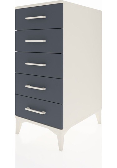 Kronos Komodin 5 Çekmeceli 44x59x96 Aytaşı-antrasit Aytaşı