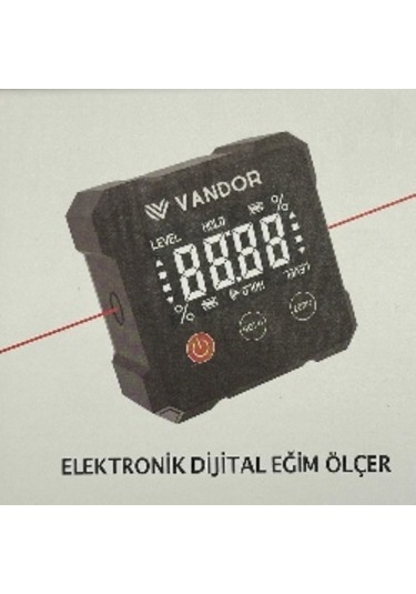 Vdr Dijital Açı Ölçer Miknatıslı Eğim Göztergeli Lazer Işık