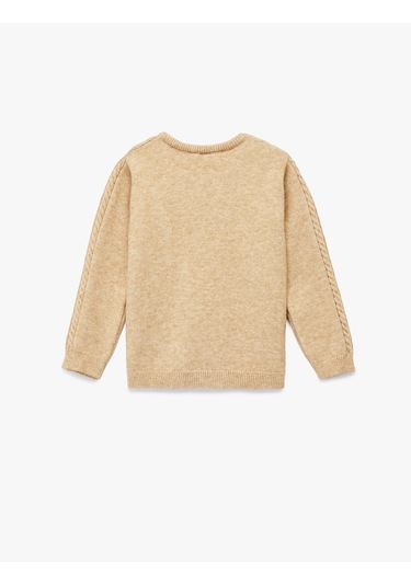 Koton Uzun Kollu Viskon Karışımlı Bisiklet Yaka Triko Kazak Bej 6wmb90014tt Ekru