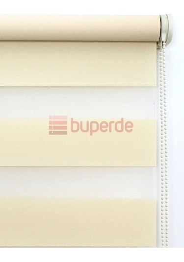 Buperde Krem Eko Zebra Stor Perde