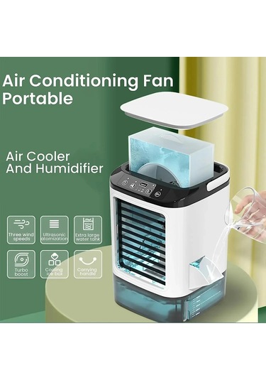 White Taşınabilir Klima 3-speed Küçük Ac Ünitesi Mini Hava