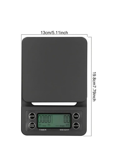 Fastbuy 5 Kg Kapasite 01g Hassasiyet Dijital Mutfak Tartısı Zamanlayıcı Pil Çalışır -