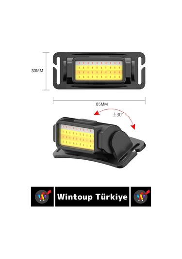 Profesyonel Kamp Avcı Balıkçı Deprem Güçlü Işık 5 Mod Aydınlatma Şarjlı 50 Led Kafa Lambası Çok Renkli