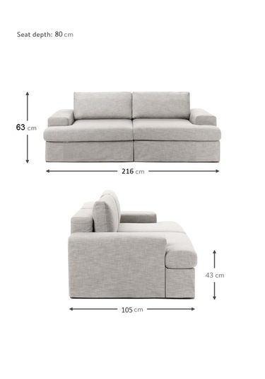 Mode Siesta Pro Kuş Tüyü Kanepe 2 Modül 19 Gri Keten Kumaş Işbir