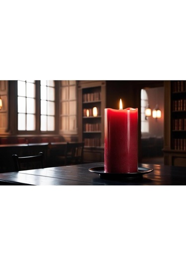 Soya Parafinli Kırmızı 3 Adet 50 Saat Yanma Süreli Çap:5 Cm Boy:25 Silindir Blok Mum Kırmızı Kirmızı