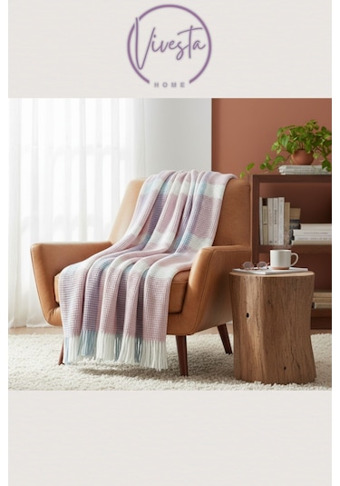 Scotch Battaniye 180 220 Cm Lüks, Yumuşacık Ve Sıcak Tutucu Konfor Battaniyesi Pudra