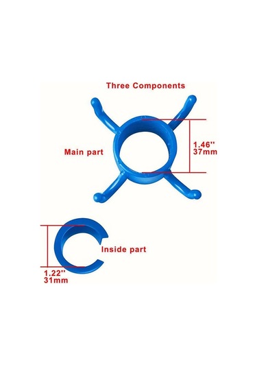 Willowhaven 4 Adet Mavi Çok Amaçlı Plaj Şemsiyesi Kancası - Ayarlanabilir 4 Pençe Askı