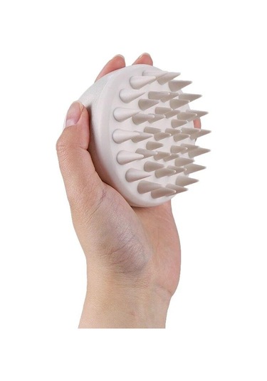 Mavi Biyobozunur Buğday Samanı Silikon Saç Fırçası Şampuan Fırça Saç Derisi Masajı Saç Büyüme İçin