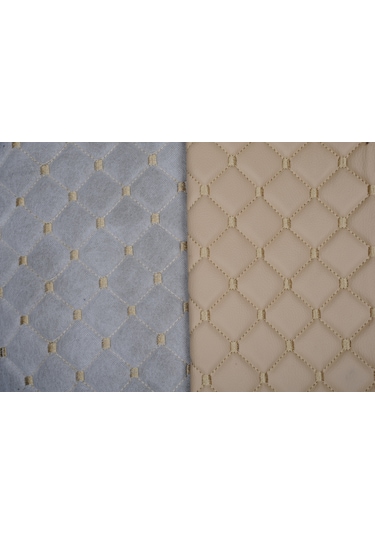 LANSE Yat Gemi Oto Döşemelik Kapitone Suni Deri KREM