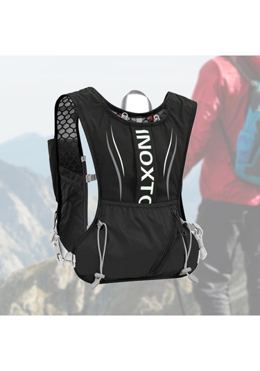Suntek Hidrasyon Paketi Yeleği, Ayarlanabilir Koşu Takımı Siyah