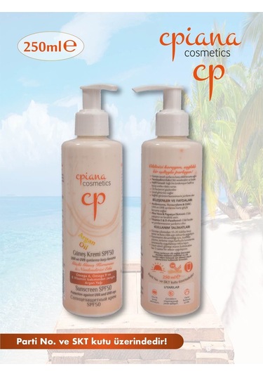 Cpiana Güneş Koruyucu Krem Spf 50+ Argan Yağı 250ml