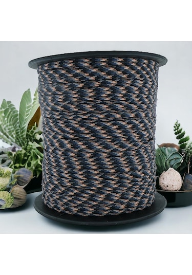 Mg Ropes Paracord İp 4 Mm Lacivert Desenli No:59 10 Metre Çok Renkli