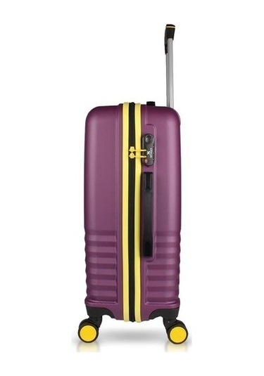 My Valiz Puzzle Abs Kabin Orta Ve Büyük Boy Mürdüm 3'lü Valiz Seti Çok Renkli