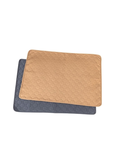 Gri Köpek Çiş Pedi Battaniye Yeniden Kullanılabilir Emici Bebek Bezi Yıkanabilir Köpek Eğitim Pedi Pet Yatak İdrar Mat Pet İçin 60 45cm