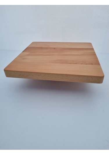 Bintaşmobilya Kayın Kütük Cafe Masa Üstü Tablası 60X60.Cm