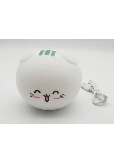 Sevimli Kedi Temalı Dokunmatik Gece Lambası Çok Renkli