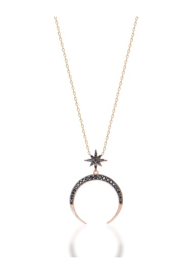 Zirkon Taşlı Pırlanta Montür Yıldız Hilal Rose Altın Kaplama Güm