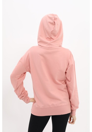 Toontoy Kız Çocuk Nakışlı Sweatshirt Koyu Pudra