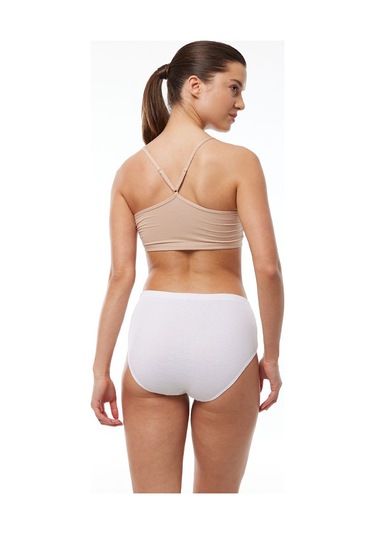 Malabadi Kadın Beyaz 6 Lı Paket %100 Pamuk Yüksek Bel Büyük Beden Bato Anne Külodu 90156-e Beyaz