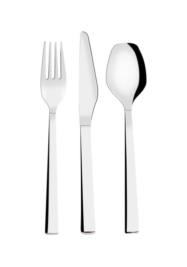 Serenk New York Çelik Çatal Kaşık Bıçak Takımı 18 Parça Gümüş