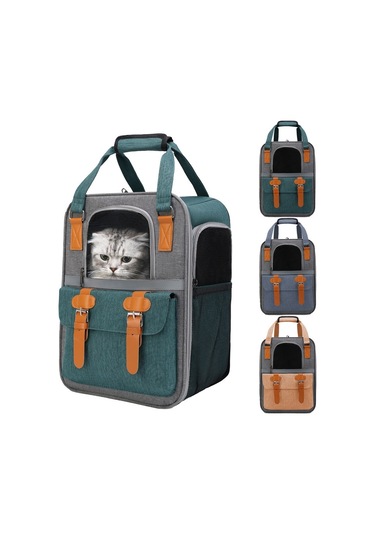 Cbtx Açık Taşınabilir Omuz Evcil Hayvan Sırt Çantası El Katlanabilir Nefes Alabilir Kedi Çantası Stil 6 Turuncu