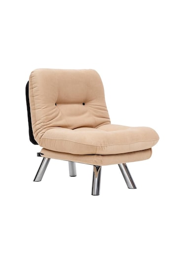 Pafu Hippo Yataklı Tekli Koltuk - Krem Krem