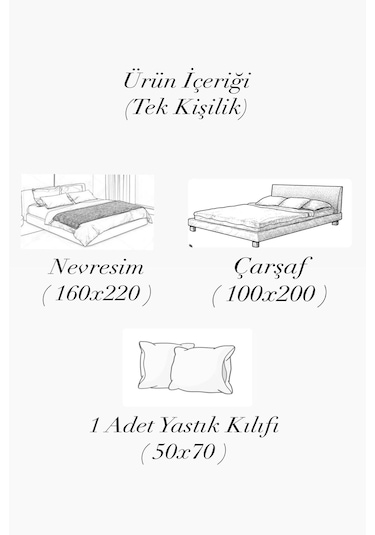 Soft Dream Desenli Pamuklu Tek Kişilik Nevresim Takımı Mor