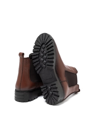 Bot Kadın Sr-52683-1 John May Taba Gri - Kırmızı