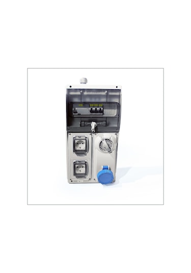 Novsen Ip66 Kombinasyon Panosu 2 Ad. Schuko 16a, 1 Ad. 3x16a Kilitli P.