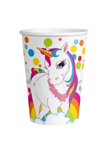 Unicorn Rainbow, Karton Bardak, 8 Adet
