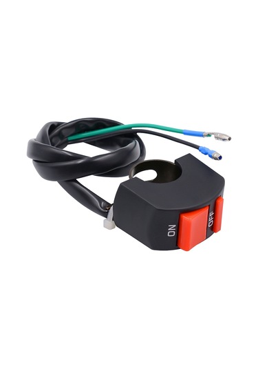 Shineyee Motorcycle Universal 12v Abs Çift Flash Anahtarı, 2.2-2.5cm Direksiyon Uyumlu, 65cm Tel, Far/kış Farı Açma-kapama, Kolay Kurulum Siyah-kırmızı