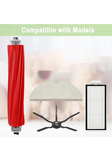 Sointeresting Roborock Q7 Q7+ Q7 Max Q7 Max+ Elektrikli Süpürge Yedek Parçaları Ana Fırça Hepa Filtre Yan Fırça Paspas Bezi