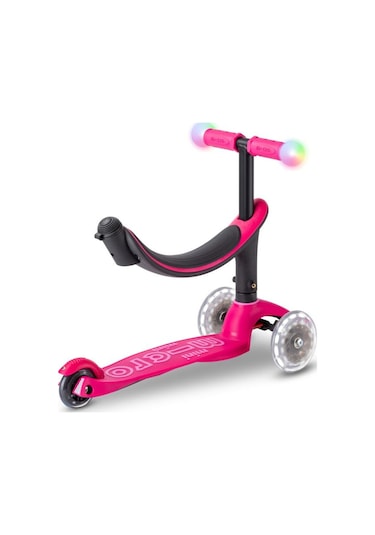 Micro Mini2grow Deluxe Magic Led 3 Tekerlekli Scooter Pink