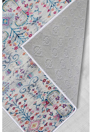 Rovigo Home Dijital Baskı Yıkanabilir Kaymaz Taban Salon Halısı RVG1558-HT755 Çok Renkli
