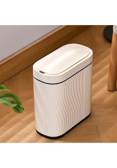 Suntek Magideal Ev Ofis Tuvalet Için Akıllı Çöp Kutusu Bej